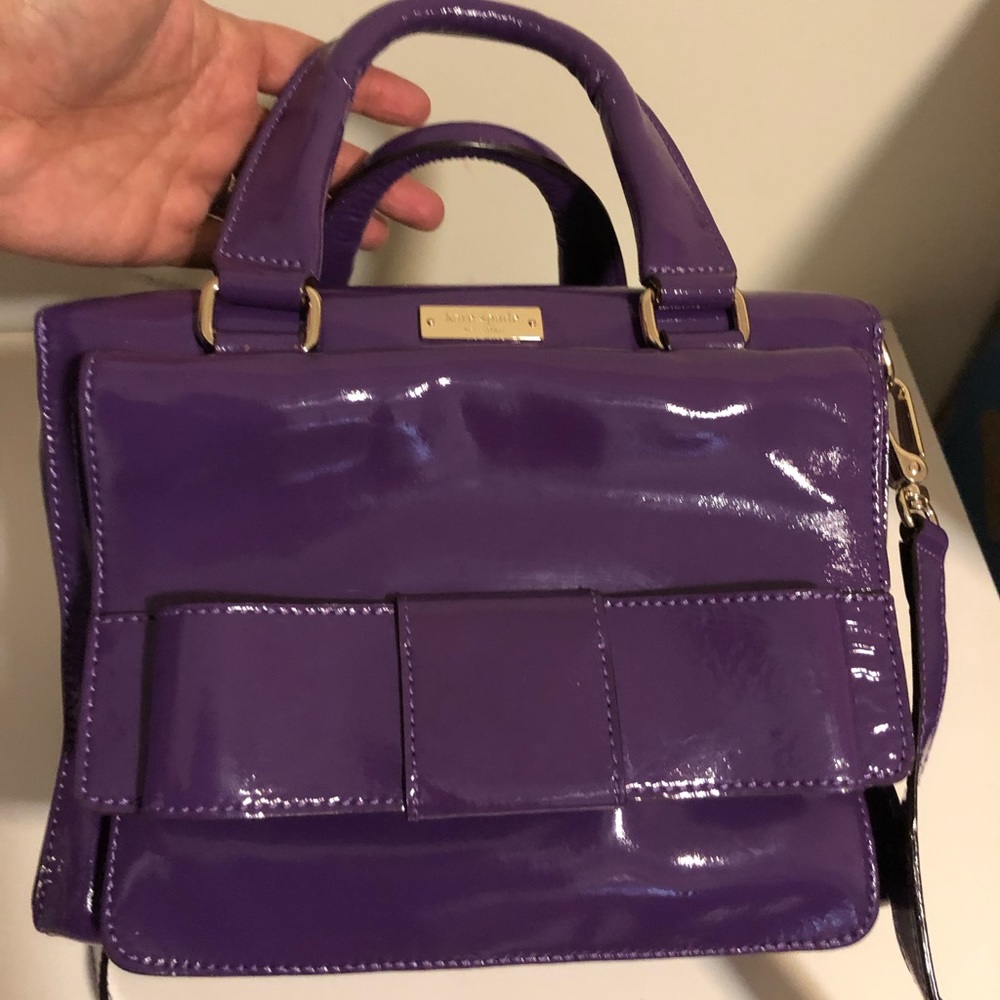 Kate Spade Little Kennedy Bow Satchel Purple.